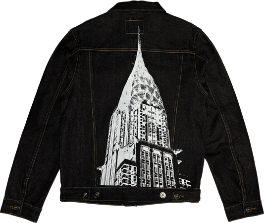 Chrysler Building Raw Black Denim Jacket